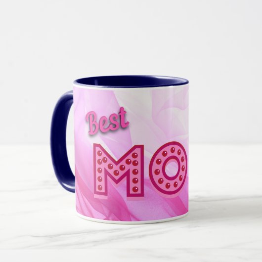 Beste Mama Beste Mama je Beste Mutter Tasse (Vorderseite Links)