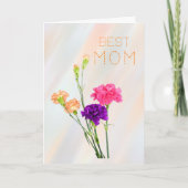 Beste Mama Beste Mama je pastellfarben elegant flo Karte (Vorderseite)