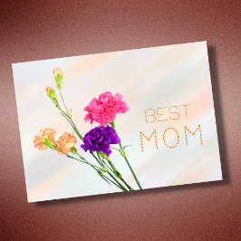 Beste Mama Beste Mama je pastellfarben elegant flo Karte