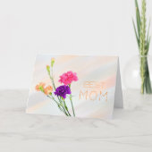 Beste Mama Beste Mama je pastellfarben elegant flo Karte (Vorderseite)