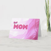 Beste Mama Beste Mama je rosa Moderne elegant Karte (Vorderseite)