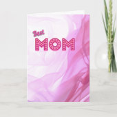 Beste Mama Beste Mama je rosa Moderne elegant Karte (Vorderseite)