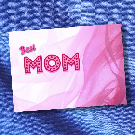 Beste Mama Beste Mama je rosa Moderne elegant Karte