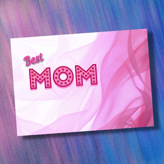 Beste Mama Beste Mama je rosa Moderne elegant Karte