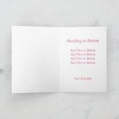 Beste Mama Beste Mama je rosa Moderne elegant Karte (Innenseite)