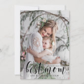 Beste Mama | Black Modern Calligraphy Mother Day Karte (Vorderseite)