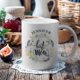 Beste Mama Blatt Blumenreath Kaffeetasse