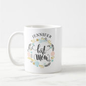 Beste Mama Blatt Blumenreath Kaffeetasse (Links)
