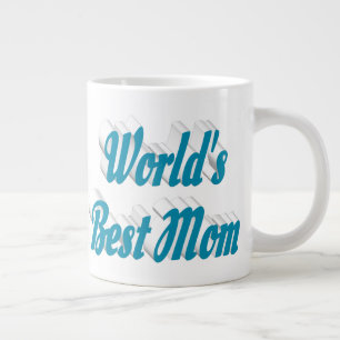 Beste Mama Blau Halbtext Jumbo-Tasse