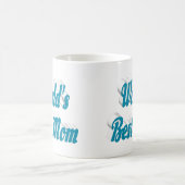 Beste Mama Blau Halbtext Kaffeetasse (Mittel)