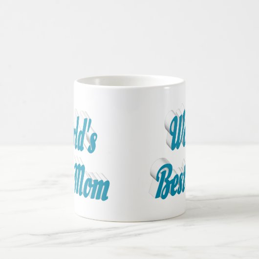 Beste Mama Blau Halbtext Kaffeetasse (Mittel)