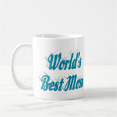 Beste Mama Blau Halbtext Kaffeetasse (Links)