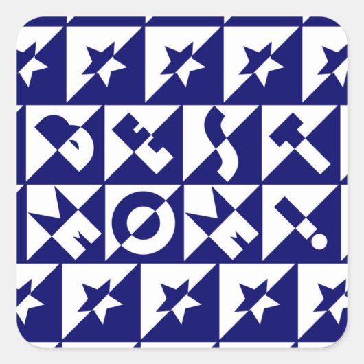 Beste Mama Blau mit weißem Muster und Sticker für (Vorderseite)