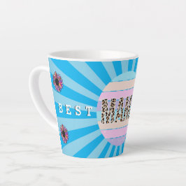 Beste Mama Blue Floral Customizing Milchtasse