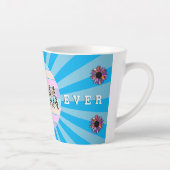 Beste Mama Blue Floral Customizing Milchtasse (Rechts)