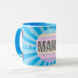 Beste Mama Blue Floral Customizing Tasse