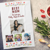 Beste Mama Blume 4 FotoCollage Keepake Geschirrtuch