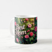 Beste Mama Blumenkohl-Blume für den Muttertag Kaffeetasse (Vorderseite Links)