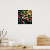 Beste Mama Blumenkohl-Blume für den Muttertag Poster (Küche)