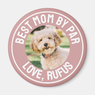 Beste Mama By Par Hund Foto Dusty Rose Pink Magnet