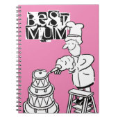 Beste Mama Cake Maker Dekorieren Riesenkuchen-Note Notizblock (Vorderseite)