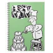 Beste Mama Cake Maker Dekorieren Riesenkuchen-Note Notizblock (Vorderseite)