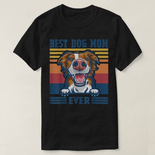 Beste Mama Collie Funny Dog Mama Mutter T-Shirt (Design vorne)