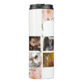 Beste Mama der Blume je Muttermund FotoCollage Thermosbecher (Rückseite)