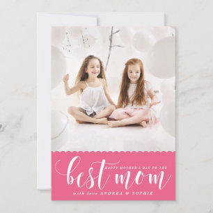 Beste Mama Der Tag der Weißen Modernen Kalligrap Karte