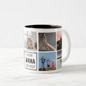 Beste Mama der Welt Fototasse Zweifarbige Tasse (VorderseiteRechts)