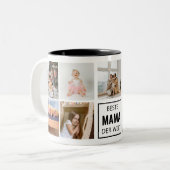 Beste Mama der Welt Fototasse Zweifarbige Tasse (Vorderseite Links)
