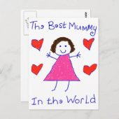 Beste Mama der Welt Postkarte (Vorne/Hinten)