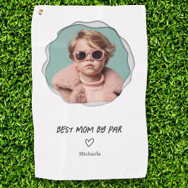 Beste Mama durch Par Custom Foto Mother Golfhandtuch
