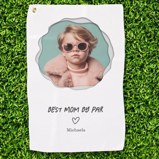 Beste Mama durch Par Custom Foto Mother Golfhandtuch