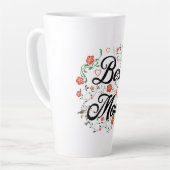 Beste Mama Elegantes Blumendesign Milchtasse (Linke Ecke)