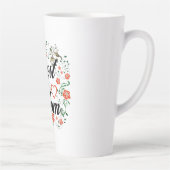 Beste Mama Elegantes Blumendesign Milchtasse (Rechts)