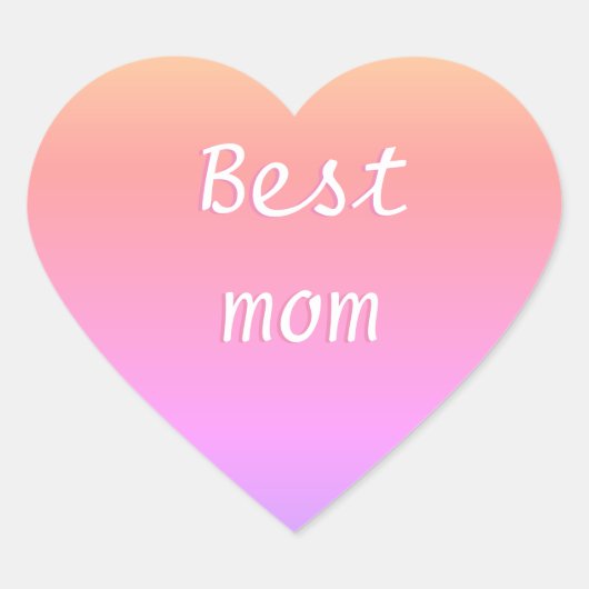 Beste Mama Emoji Herz-Aufkleber (Vorderseite)