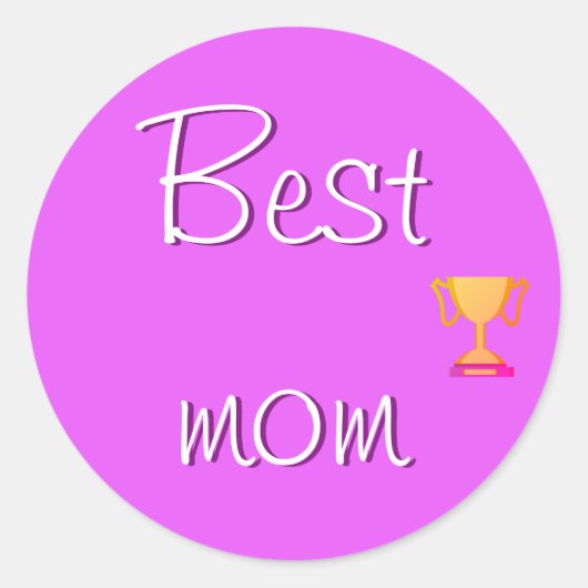 Beste Mama Emoji Runder Aufkleber (Vorderseite)