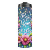 Beste Mama: Engel Wings, Blumentribut Thermosbecher (Vorderseite)