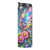 Beste Mama: Engel Wings, Blumentribut Thermosbecher (Nach rechts gedreht)