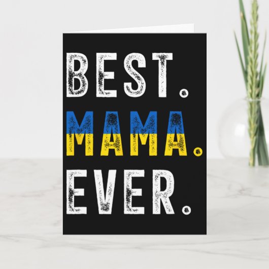 Beste Mama ever! Beste ukrainische Mutter Karte (Vorderseite)