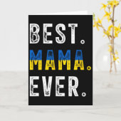 Beste Mama ever! Beste ukrainische Mutter Karte (Gelbe Blume)
