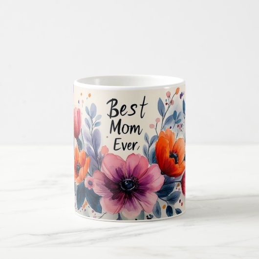 Beste Mama Ever Elegantes Watercolor Muttertagsges Kaffeetasse (Mittel)