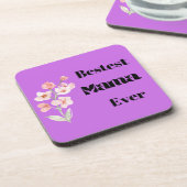 Beste Mama-Ever Getränkeuntersetzer (Linke Seite)