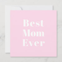 Beste Mama Ever hellrosa moderne Typografie-Karte