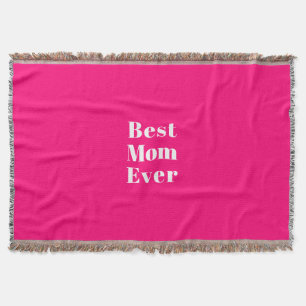 Beste Mama Ever hot pink fuchsia moderne stilvolle Decke