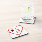 Beste Mama Ever im Herzen Getränkeuntersetzer (Rechte Seite)