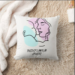 Beste Mama Ever Minimalistische Linie Art Mutter Kissen