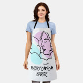 Beste Mama Ever Minimalistische Linie Art Mutter Schürze (Getragen)