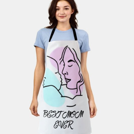 Beste Mama Ever Minimalistische Linie Art Mutter Schürze